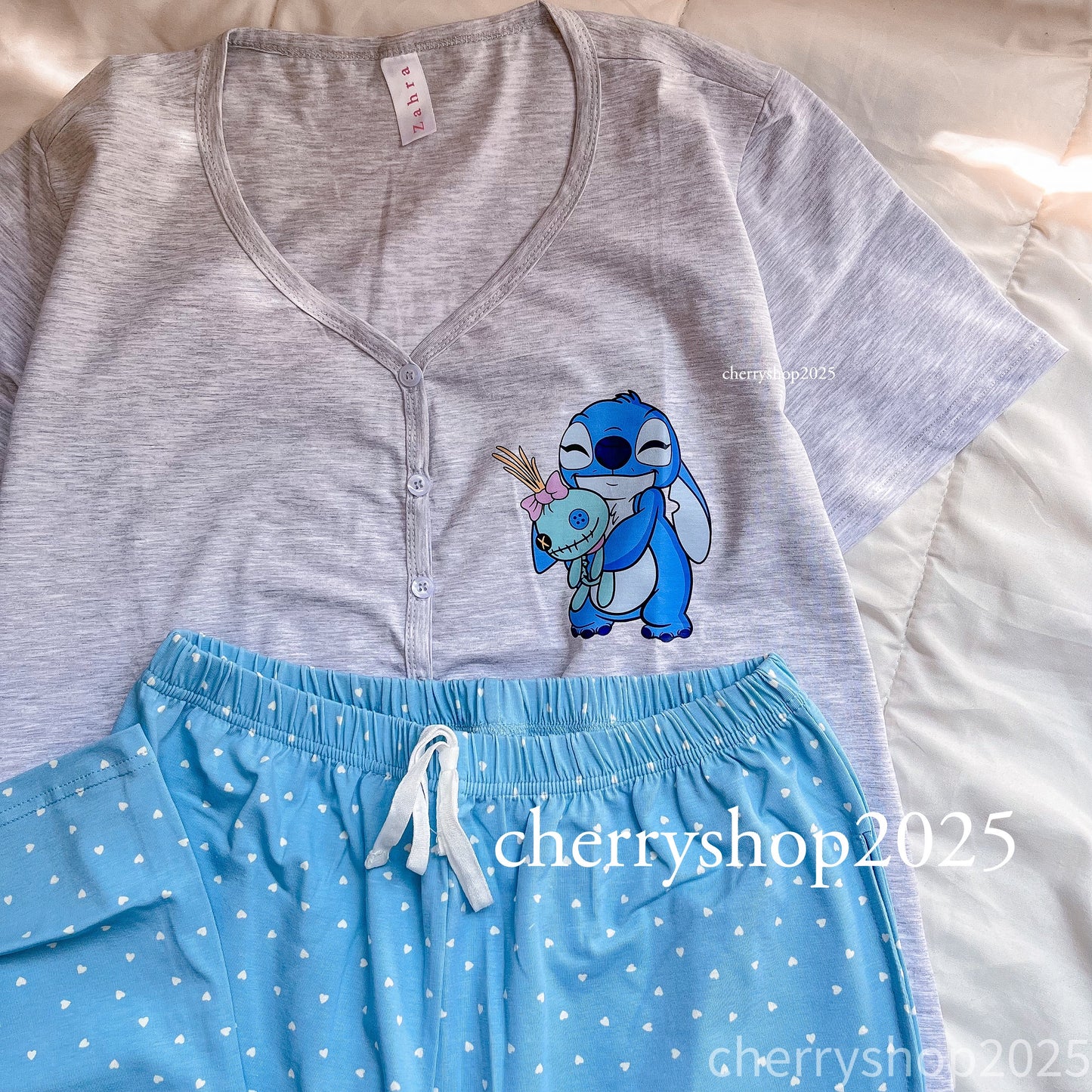 بيجامة Stitch نص كم