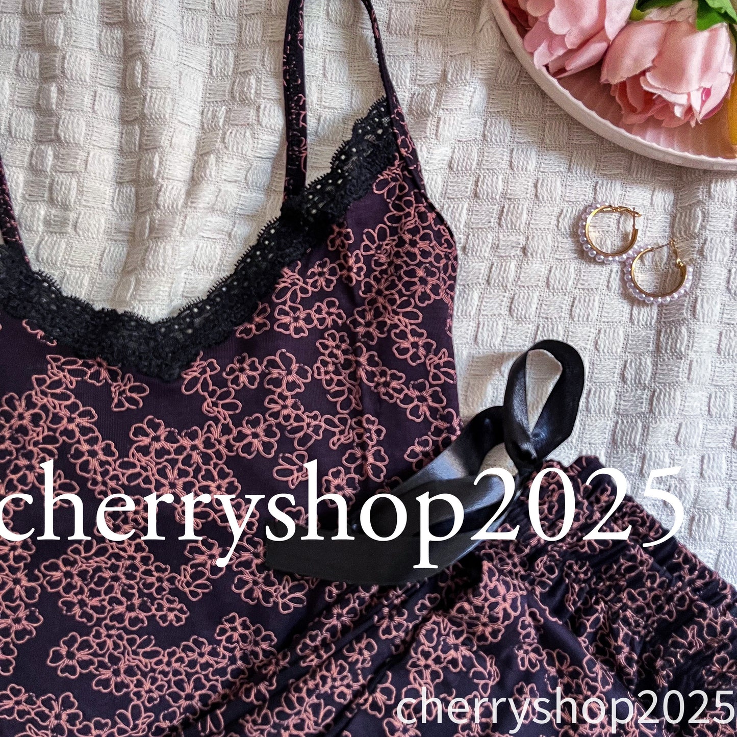 Black Flowers Pj
