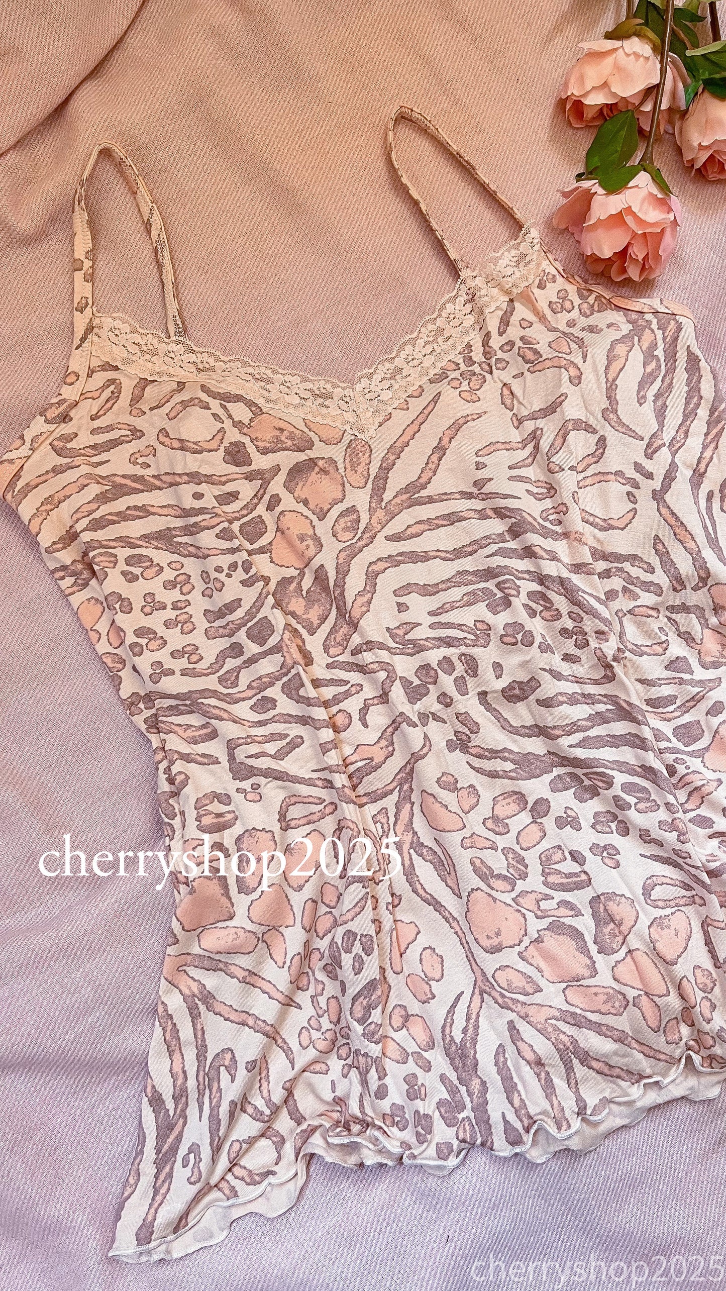 توب Beige Leopard