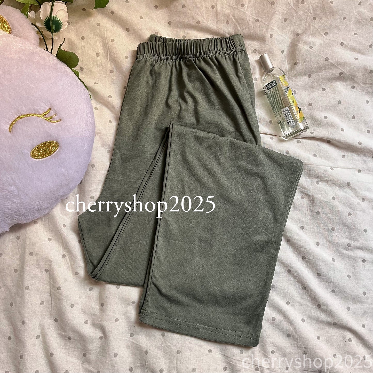 Olive Cotton Pants