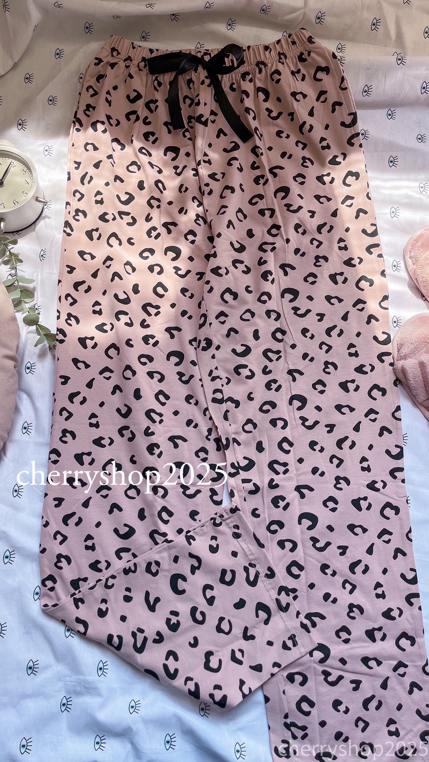 بنطلون قطن Leopard Pink