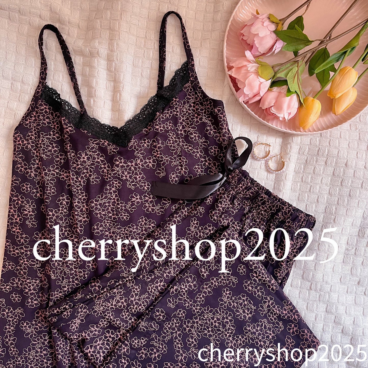 Black Flowers Pj