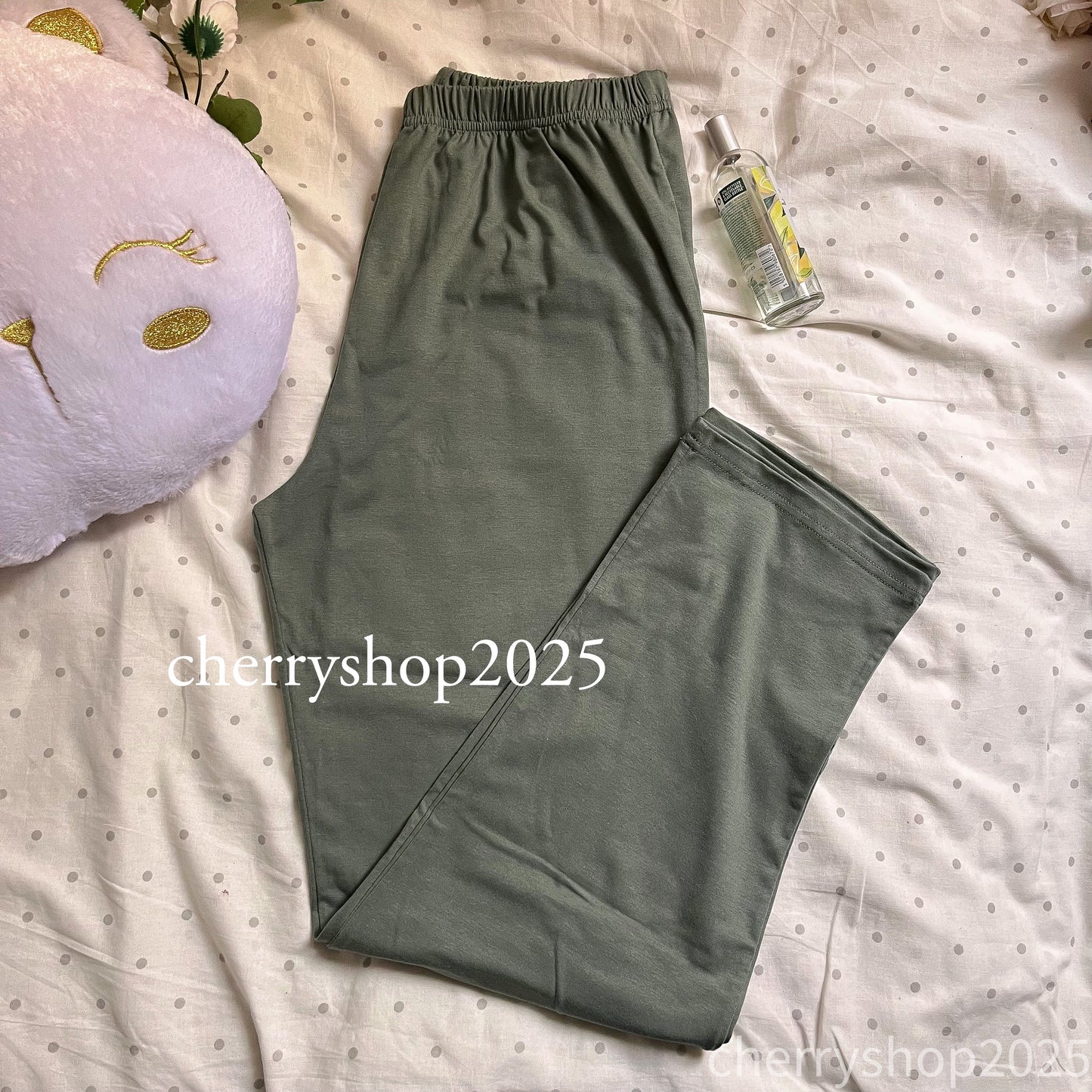 Olive Cotton Pants