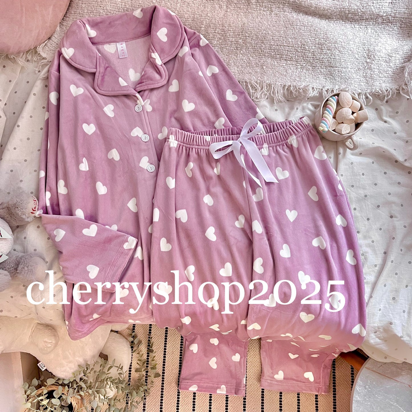 Lavender Hearts PJ