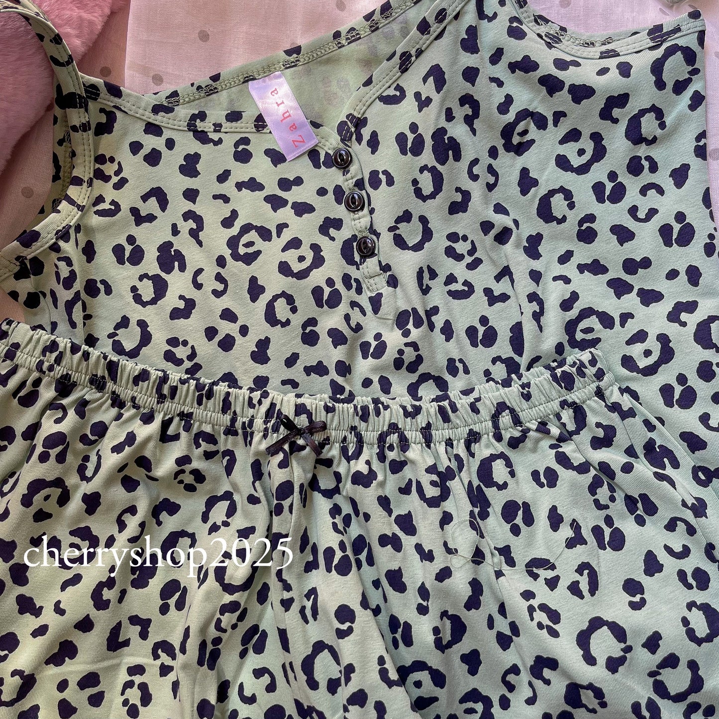 Green Leopard Short Pj