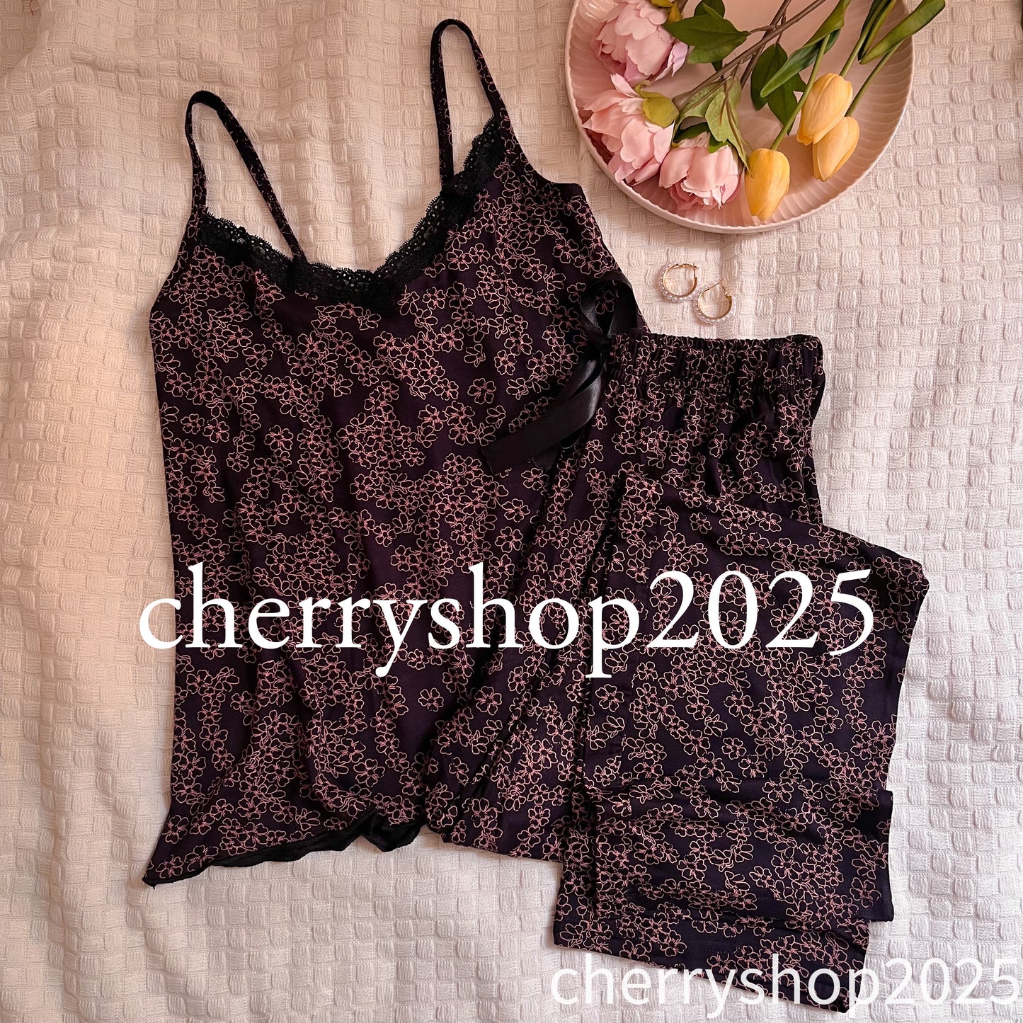 Black Flowers Pj
