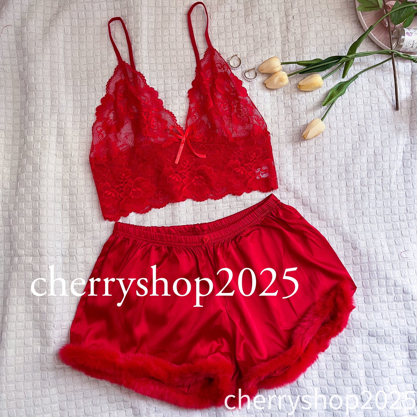 Red Satin Set