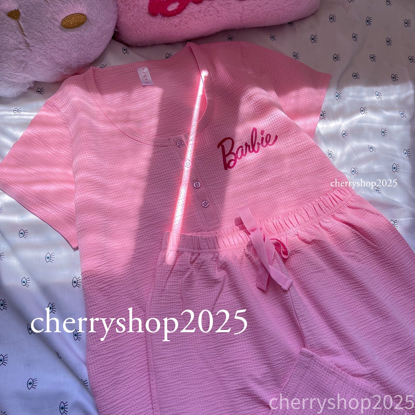 Barbie بيجامة نص كم و بنطلون (Copy) اويت ليت