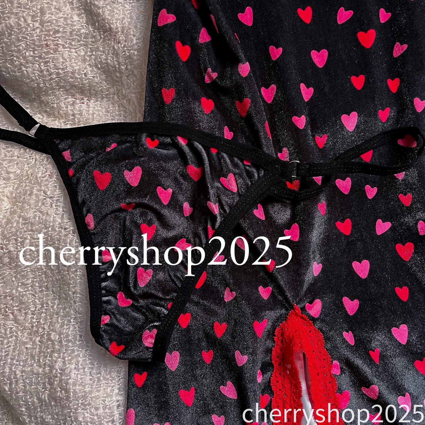 Red Mini Hearts Slip