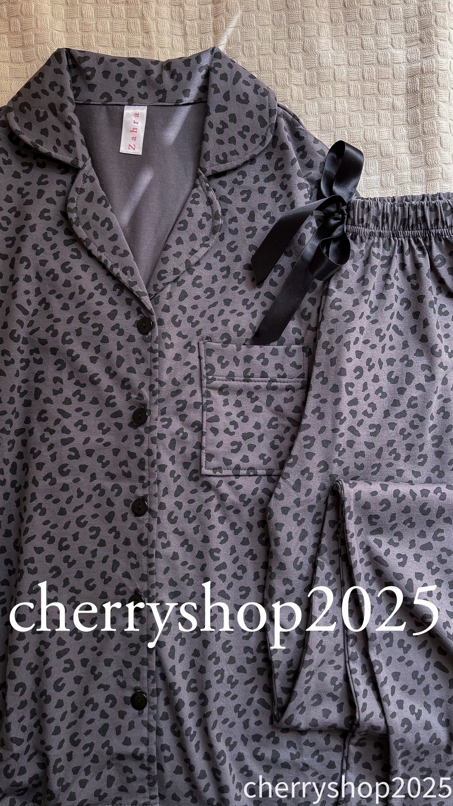 Grey Leopard Pj نص كم