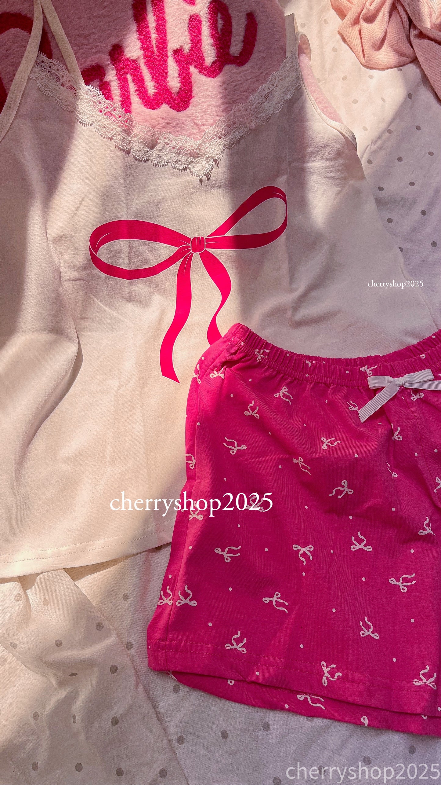 Fushia Bow Set