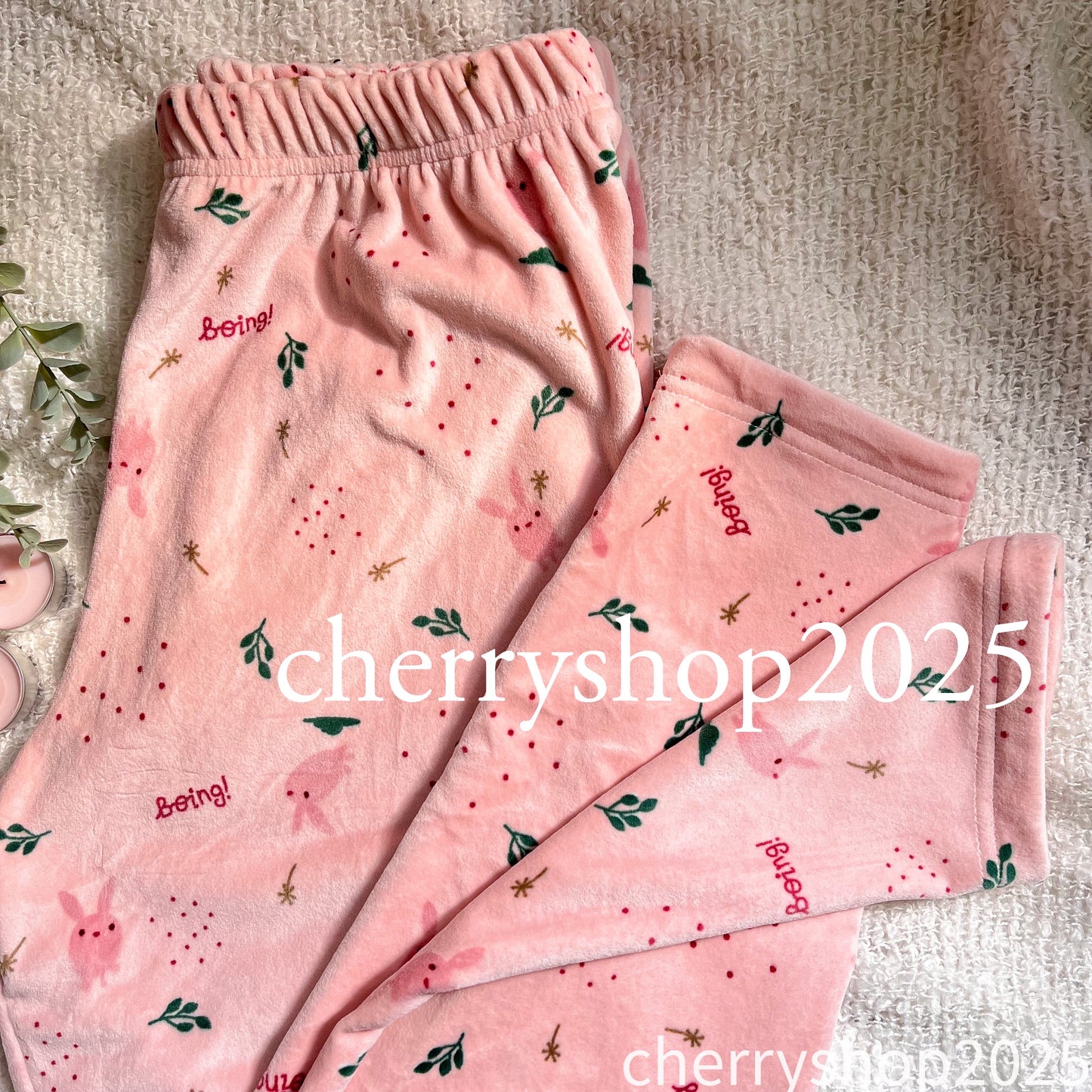 بنطلون قطيفة Pink Bunny