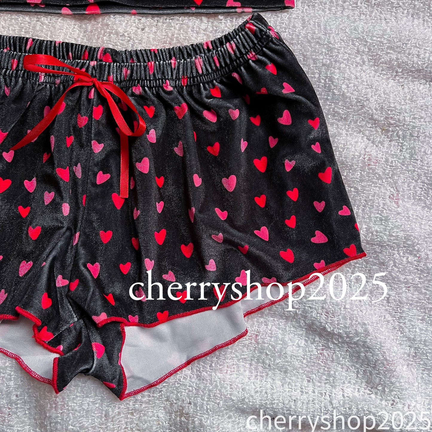 Red Mini Hearts Short Pj