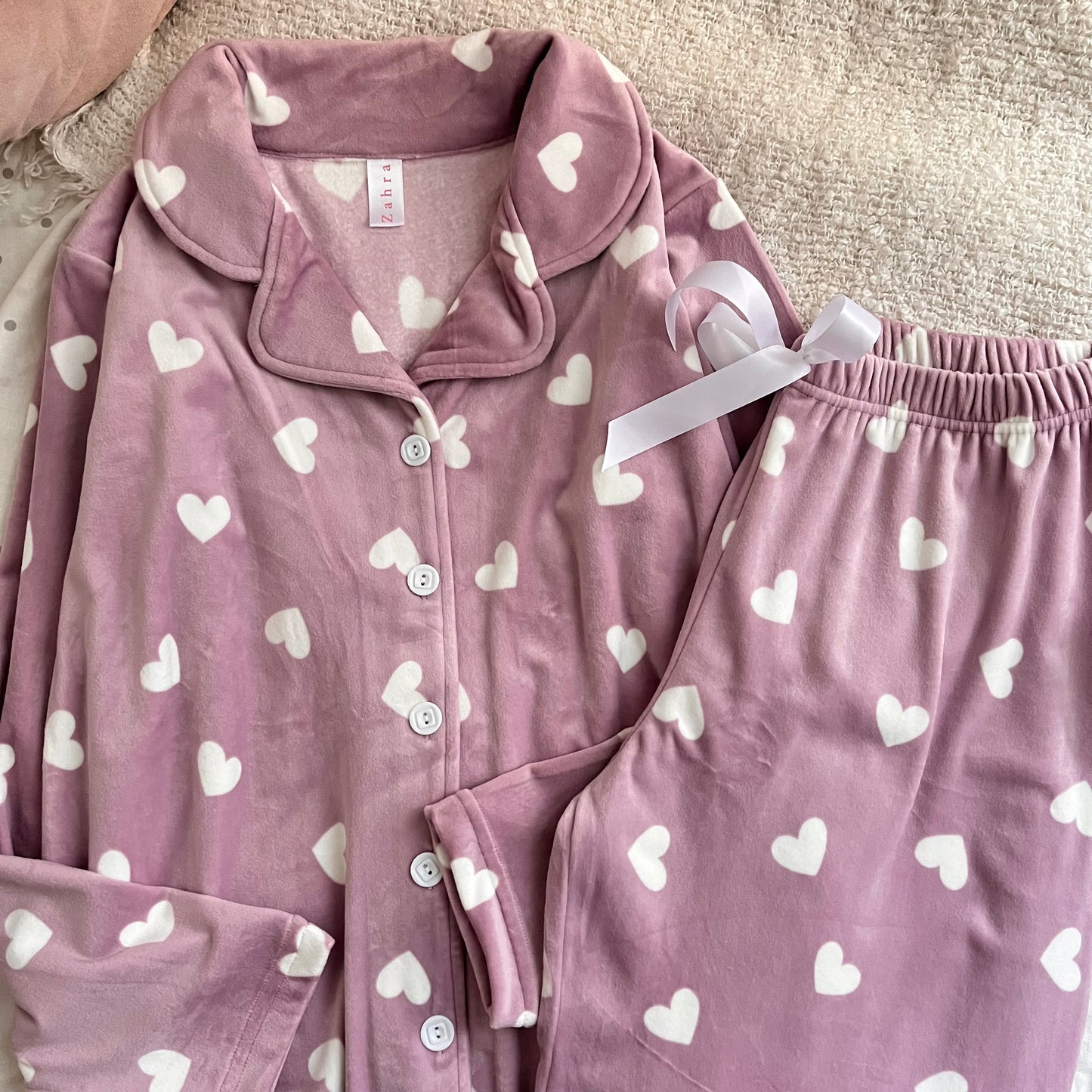 Lavender Hearts PJ
