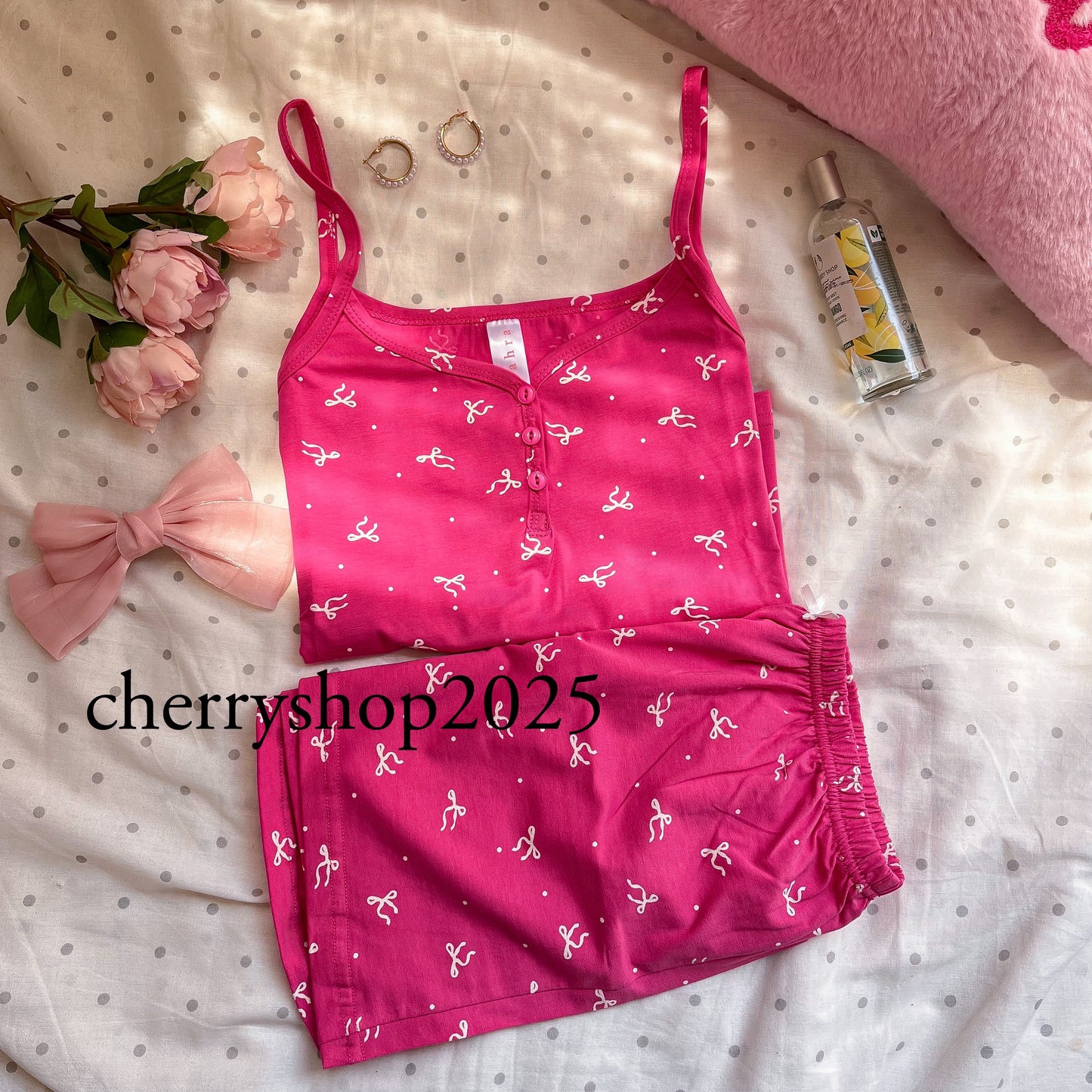 Fushia Bow Short Pj