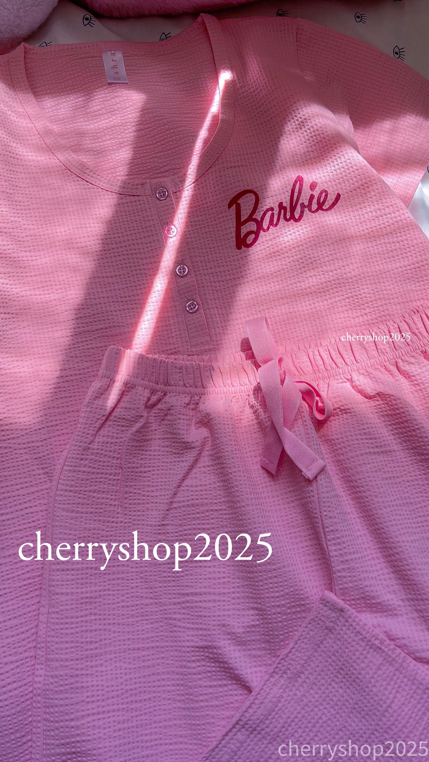 Barbie بيجامة نص كم و بنطلون (Copy) اويت ليت
