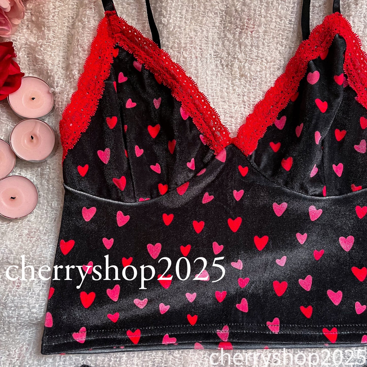 Red Mini Hearts Short Pj