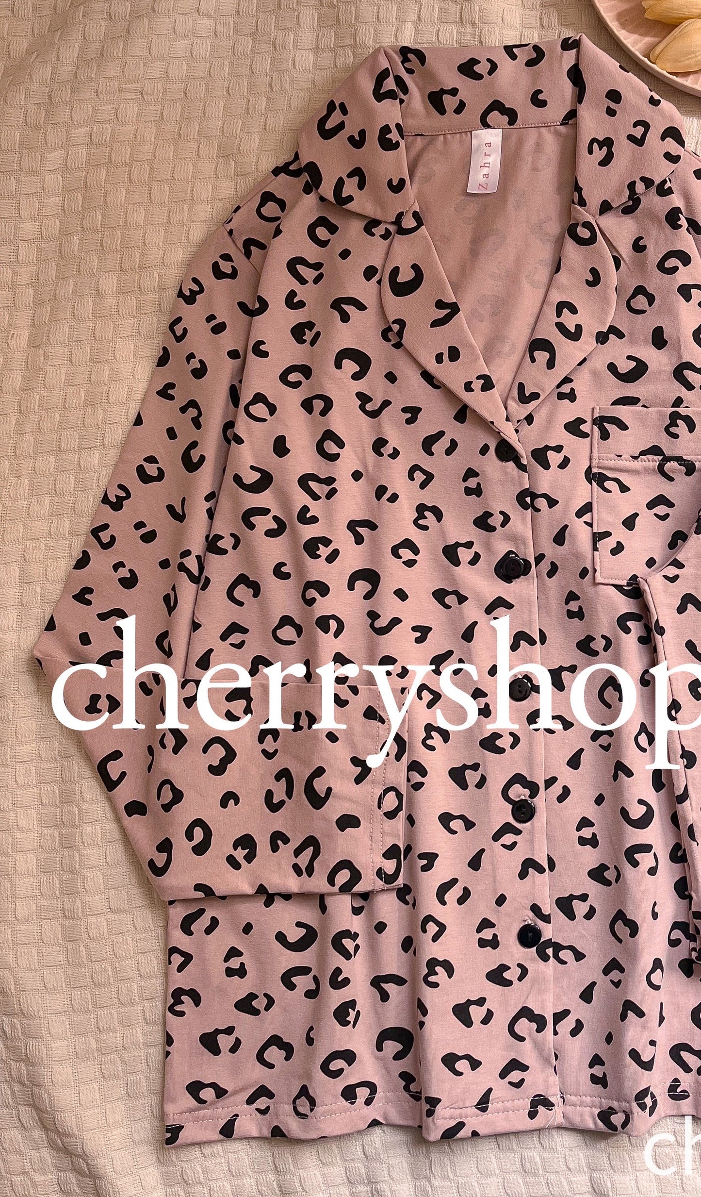 Leopard Pink Full Sleeve (توب فقط Top)