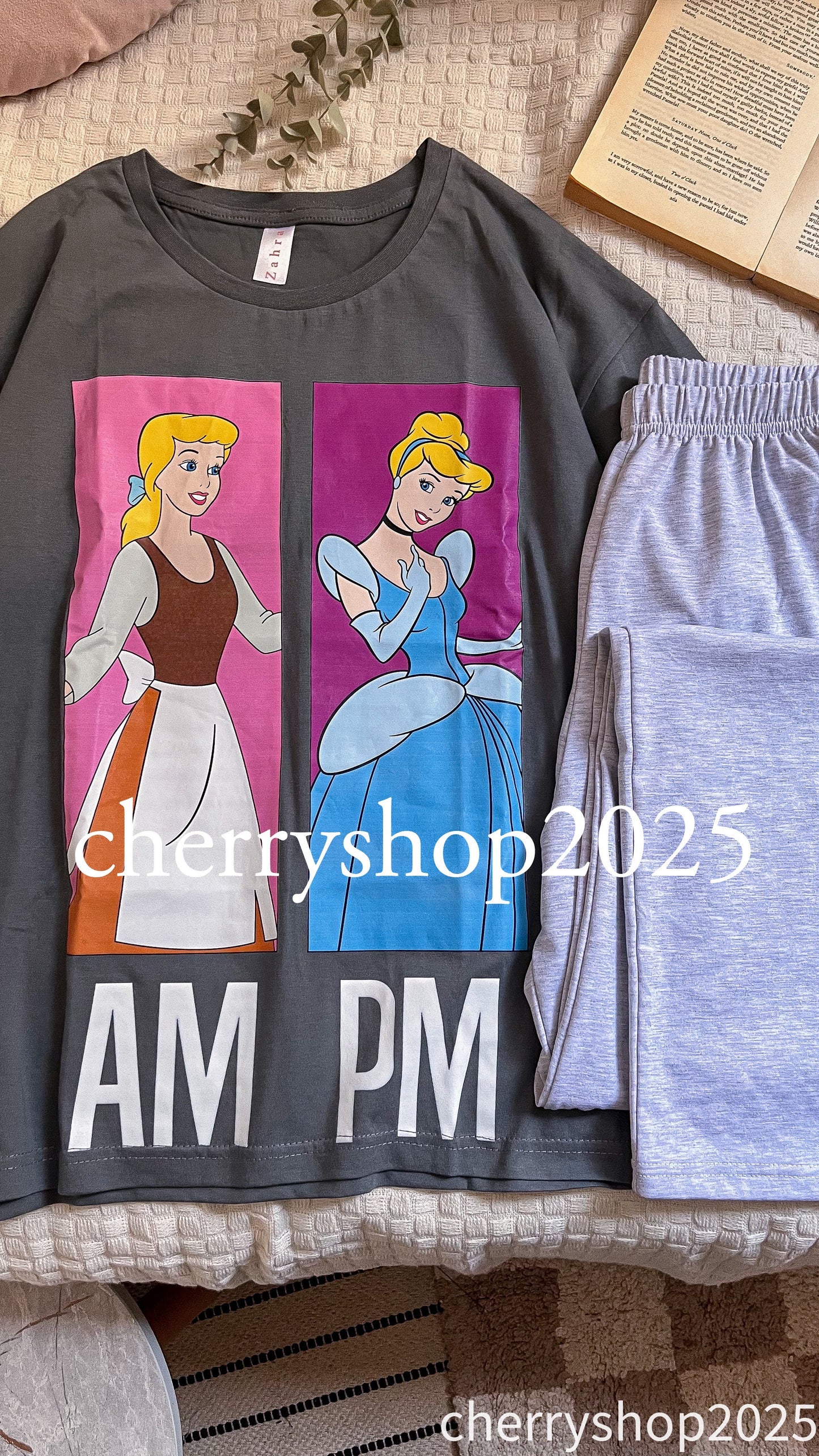 Cinderella _ AM PM بيجامة نص كم