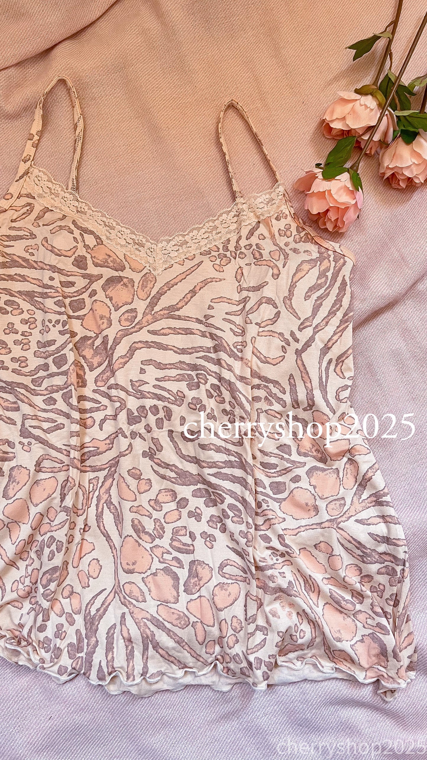 توب Beige Leopard