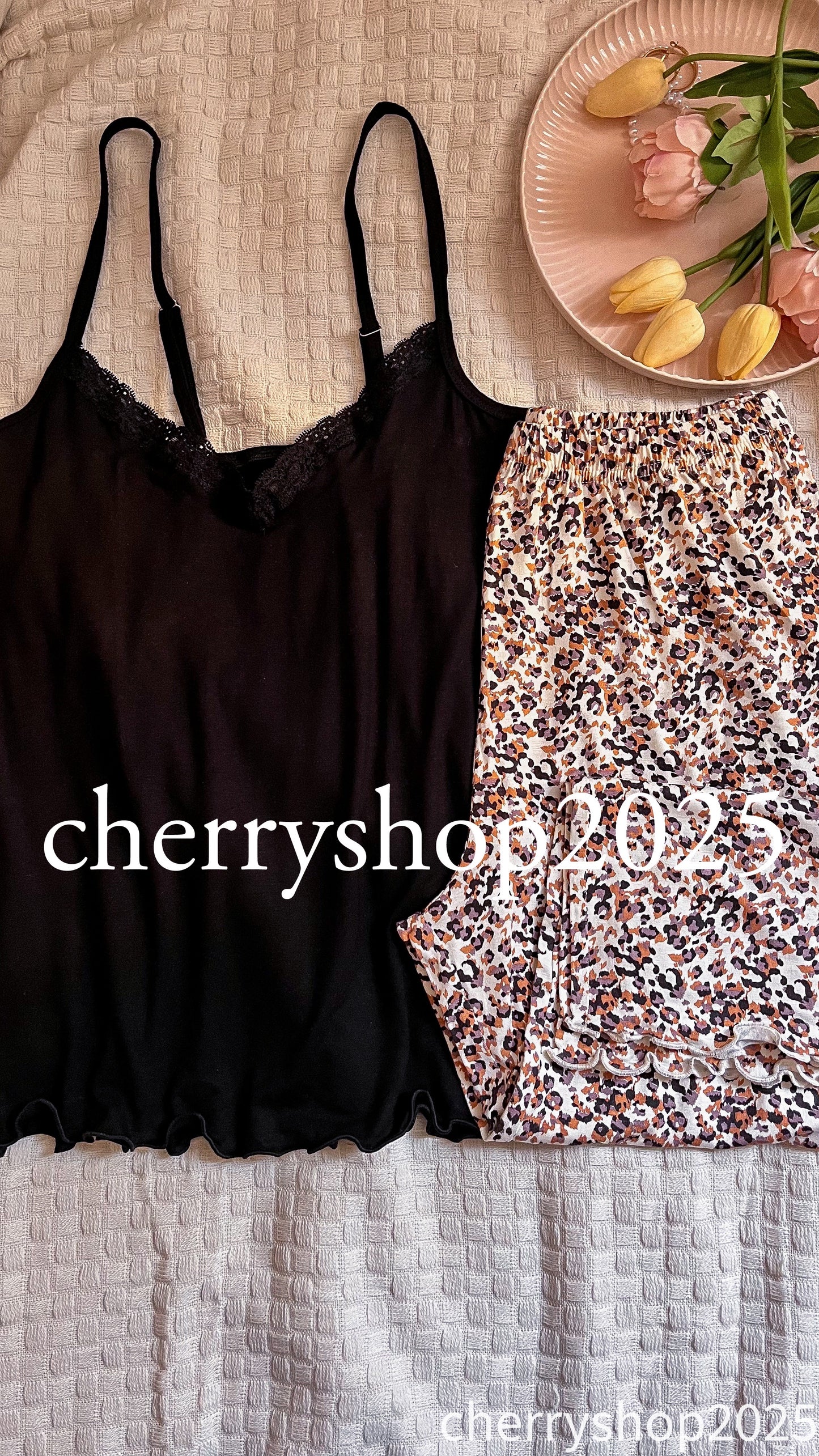 Black Leopard pj بيجاما برمودا