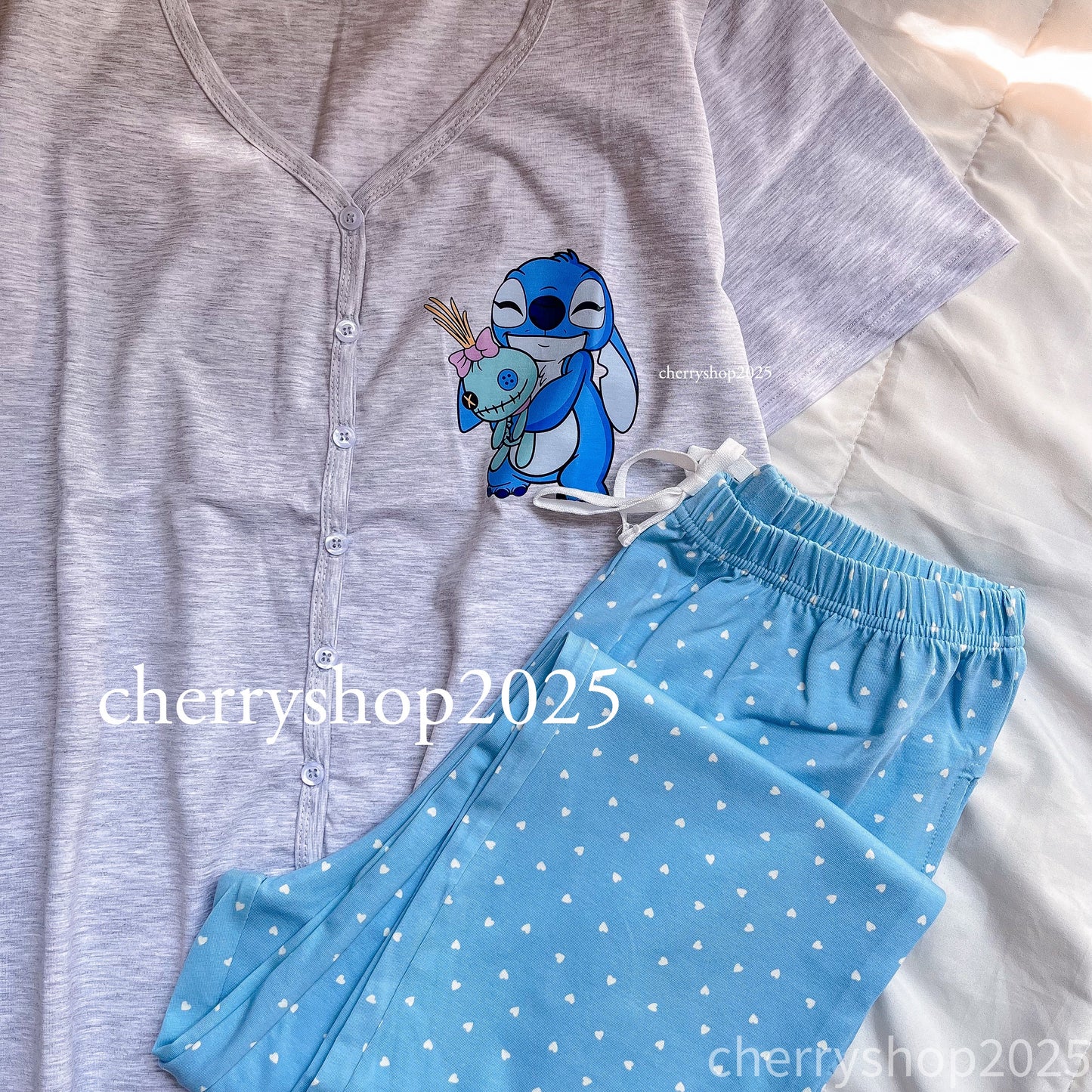 بيجامة Stitch نص كم