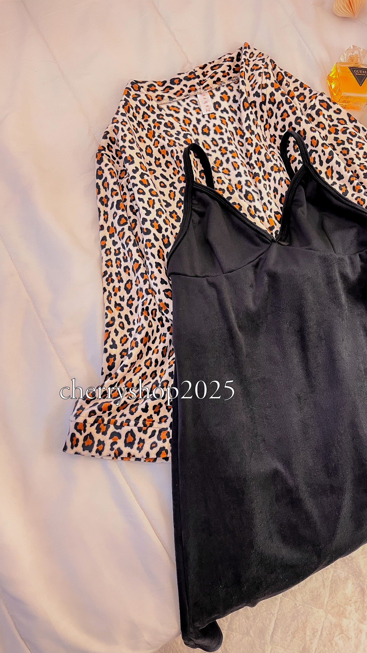 Leopard Kimono Robe Set