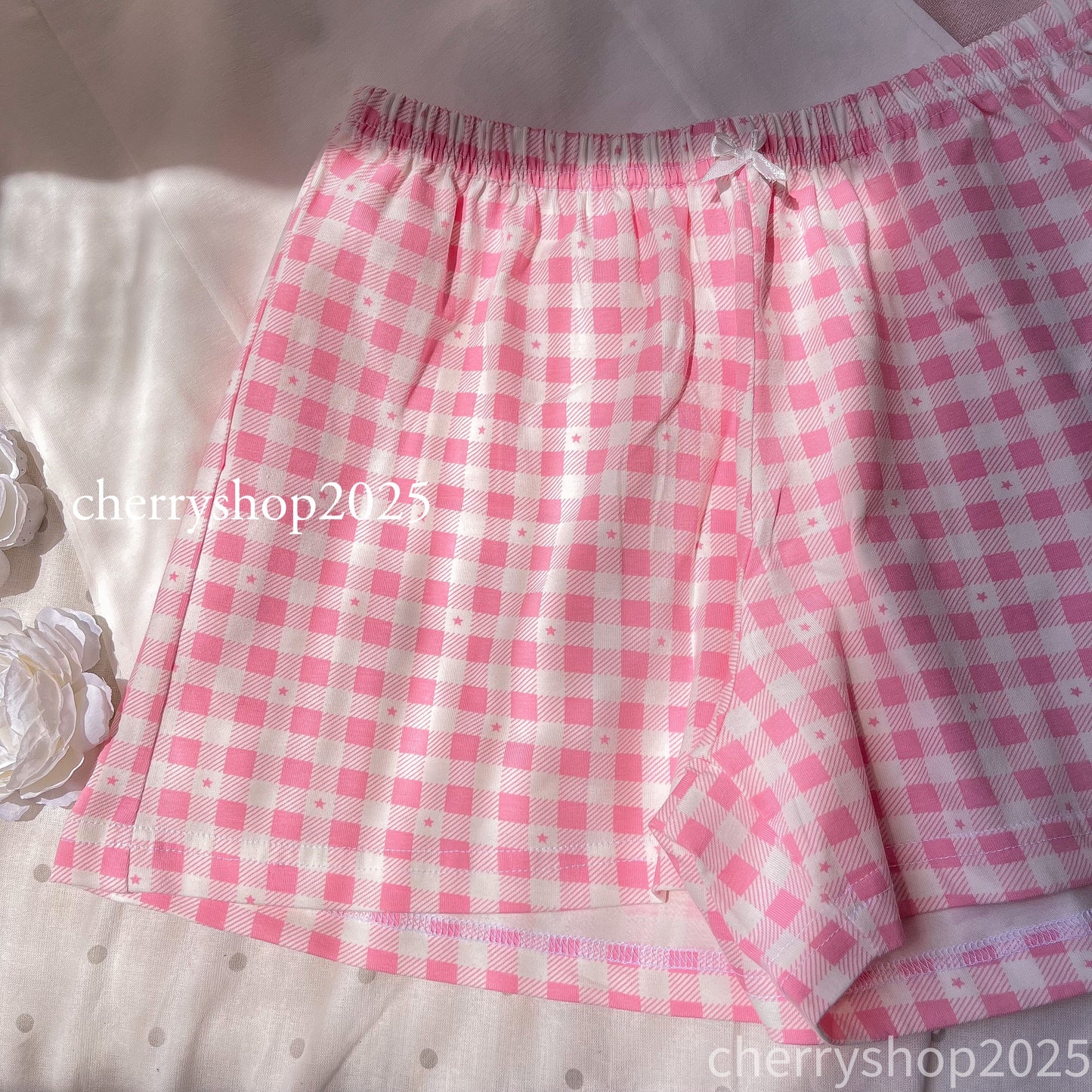 White Gingham Set