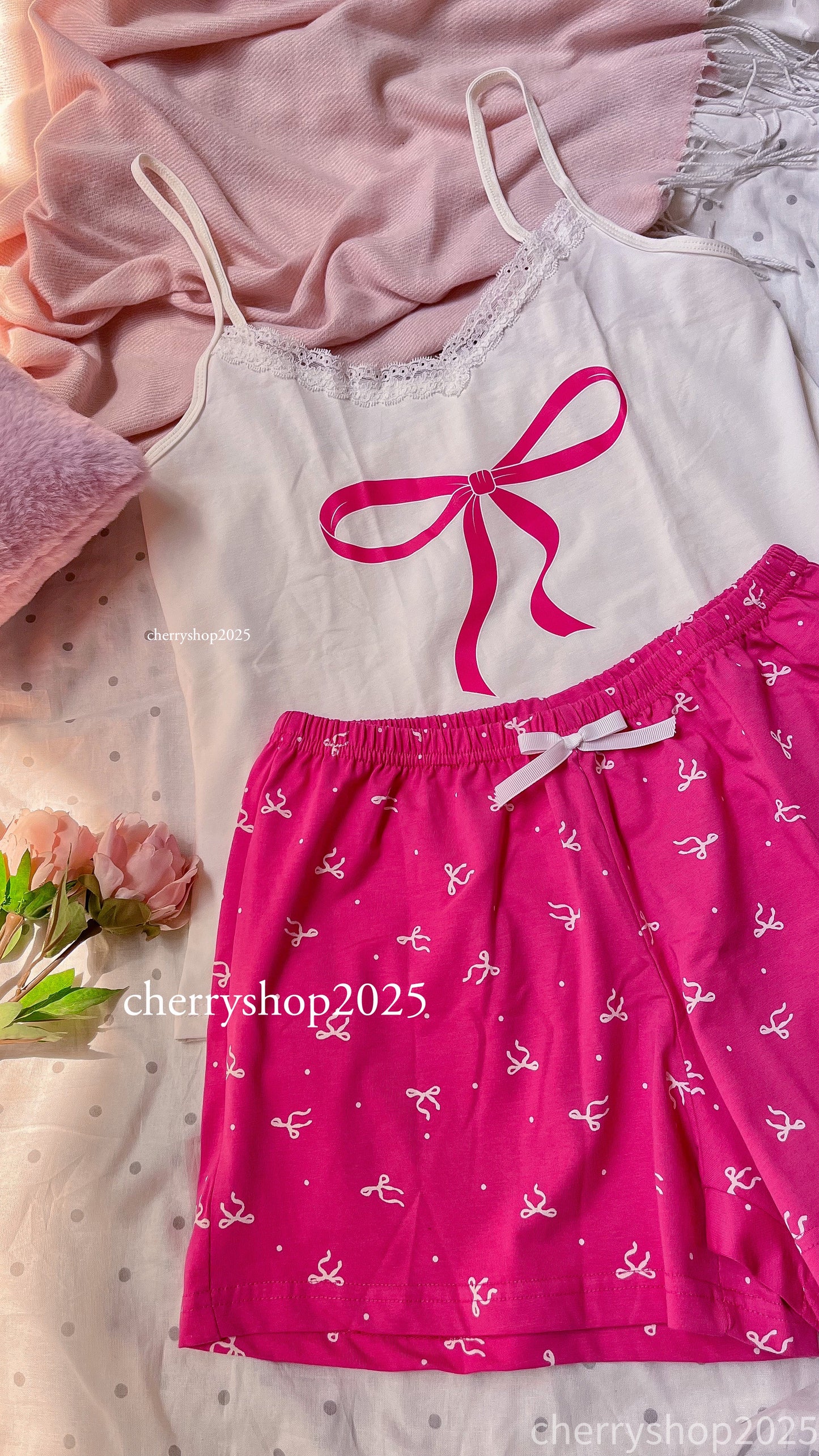 Fushia Bow Set