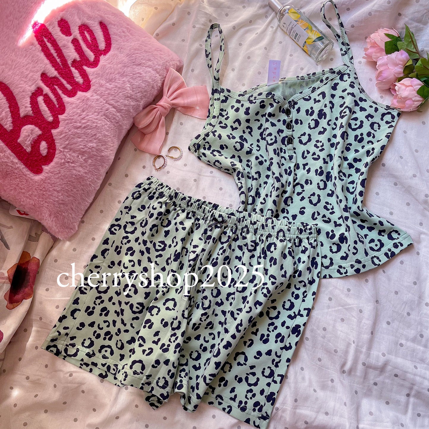 Green Leopard Short Pj