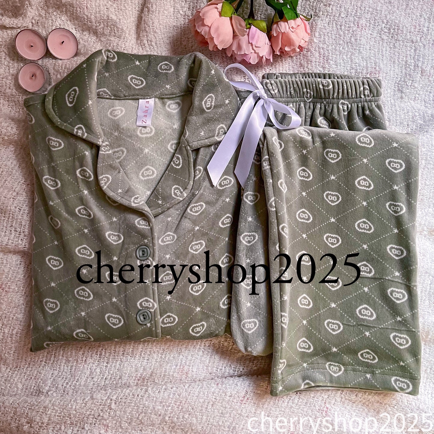 Olive Bow Pjs
