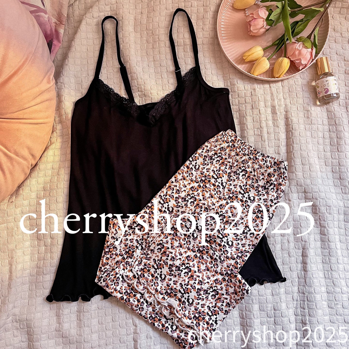 Black Leopard pj بيجاما برمودا