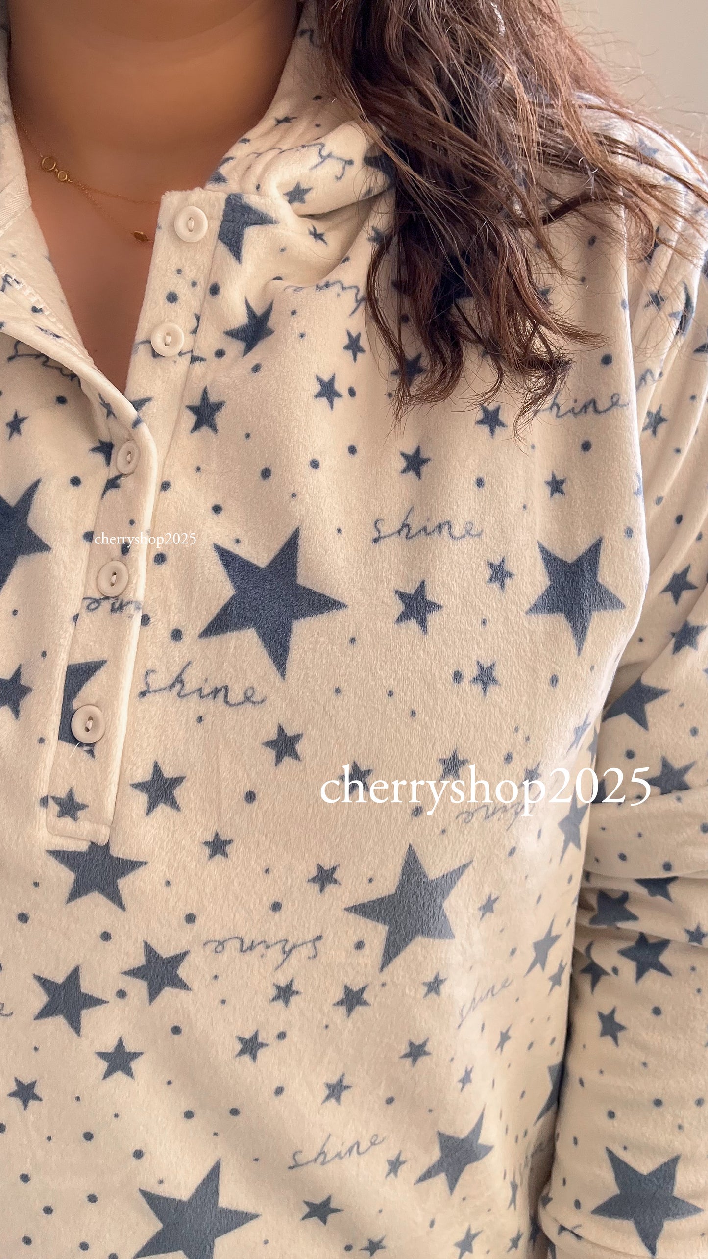 White Shine Hoodie Pajamas