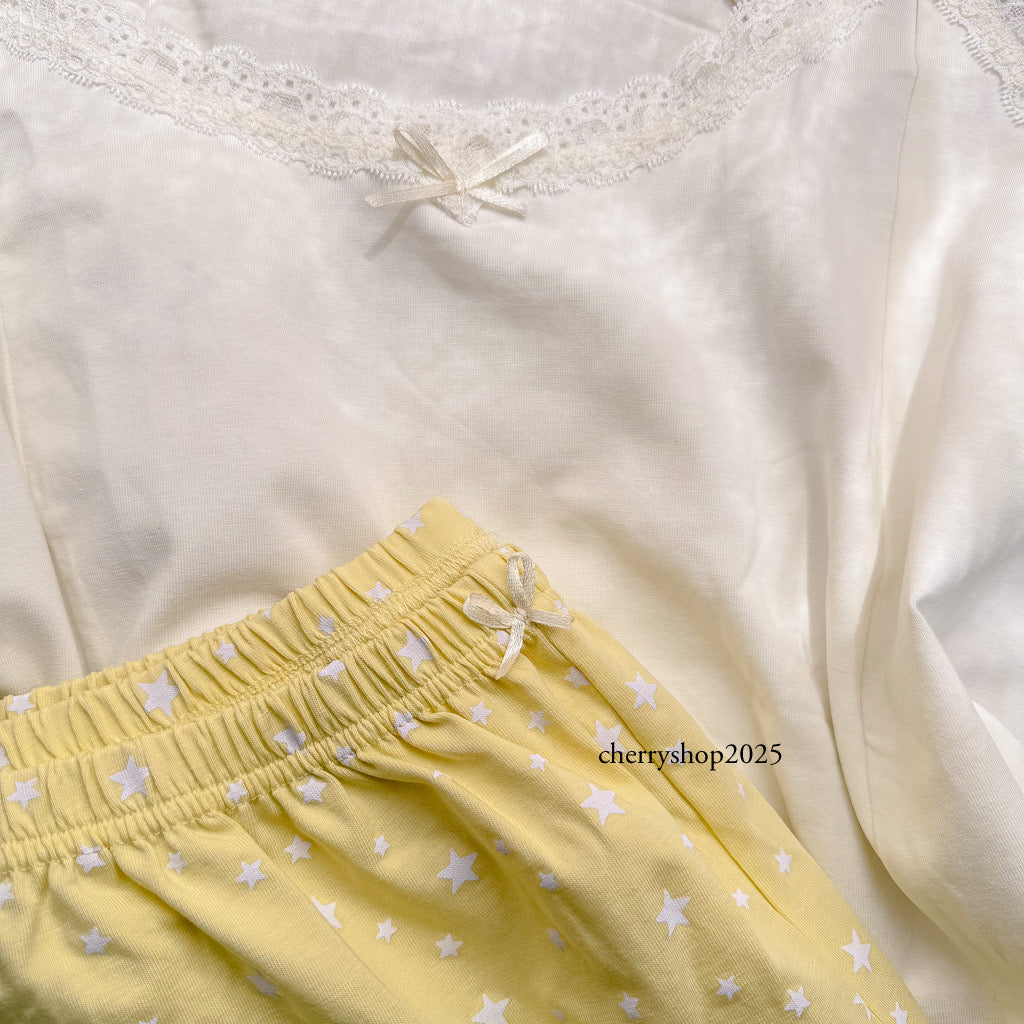 Yellow crush short set