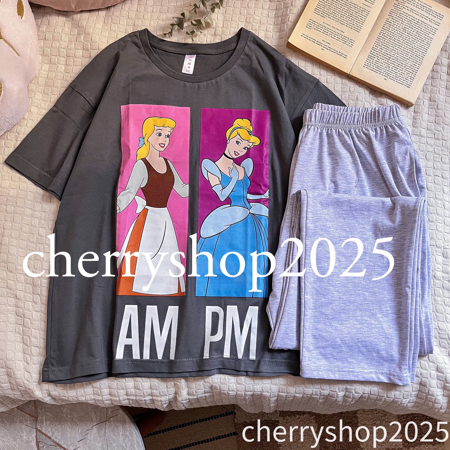 Cinderella _ AM PM بيجامة نص كم