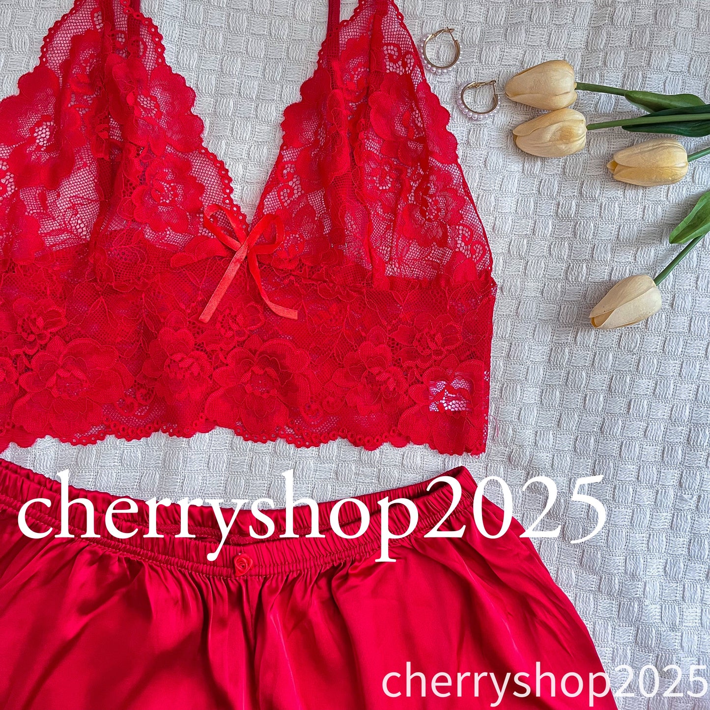 Red Satin Set