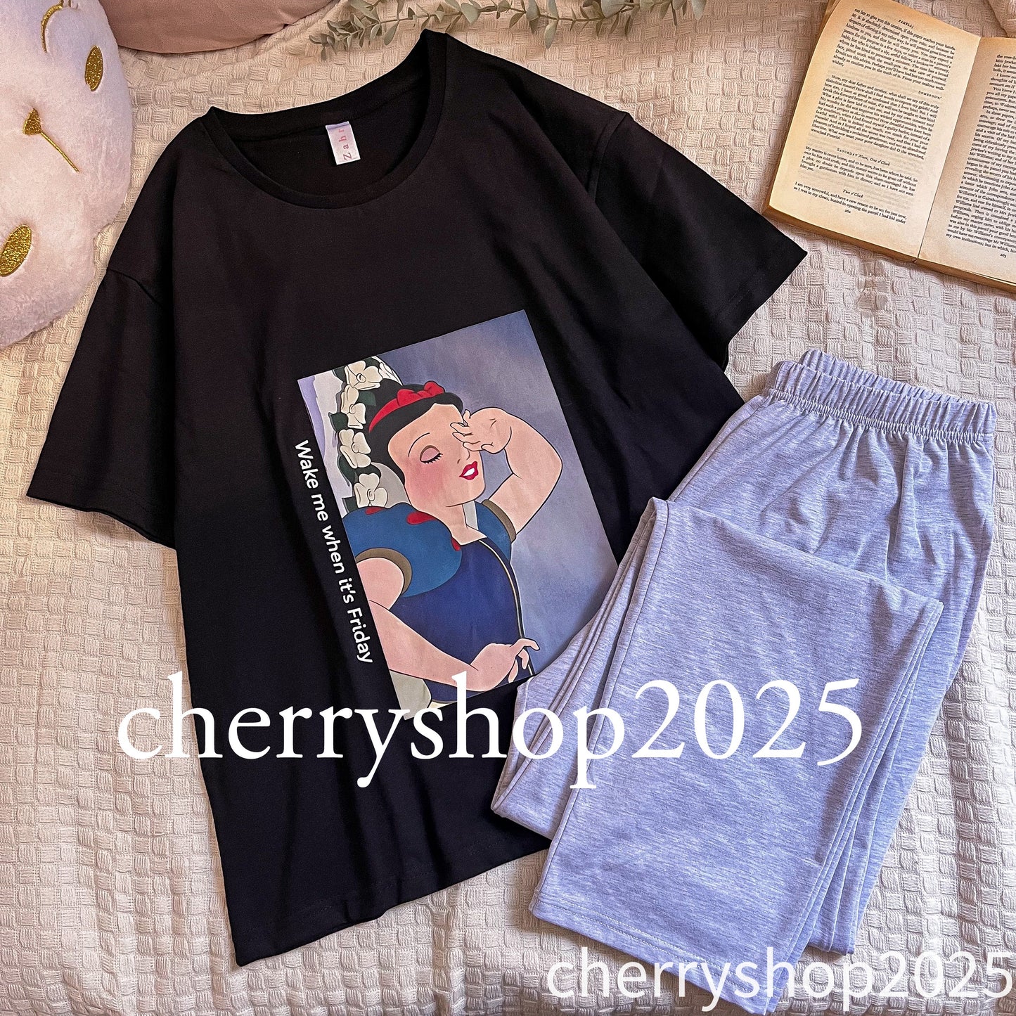 Sleeping Beauty Pj بيجامة نص كم