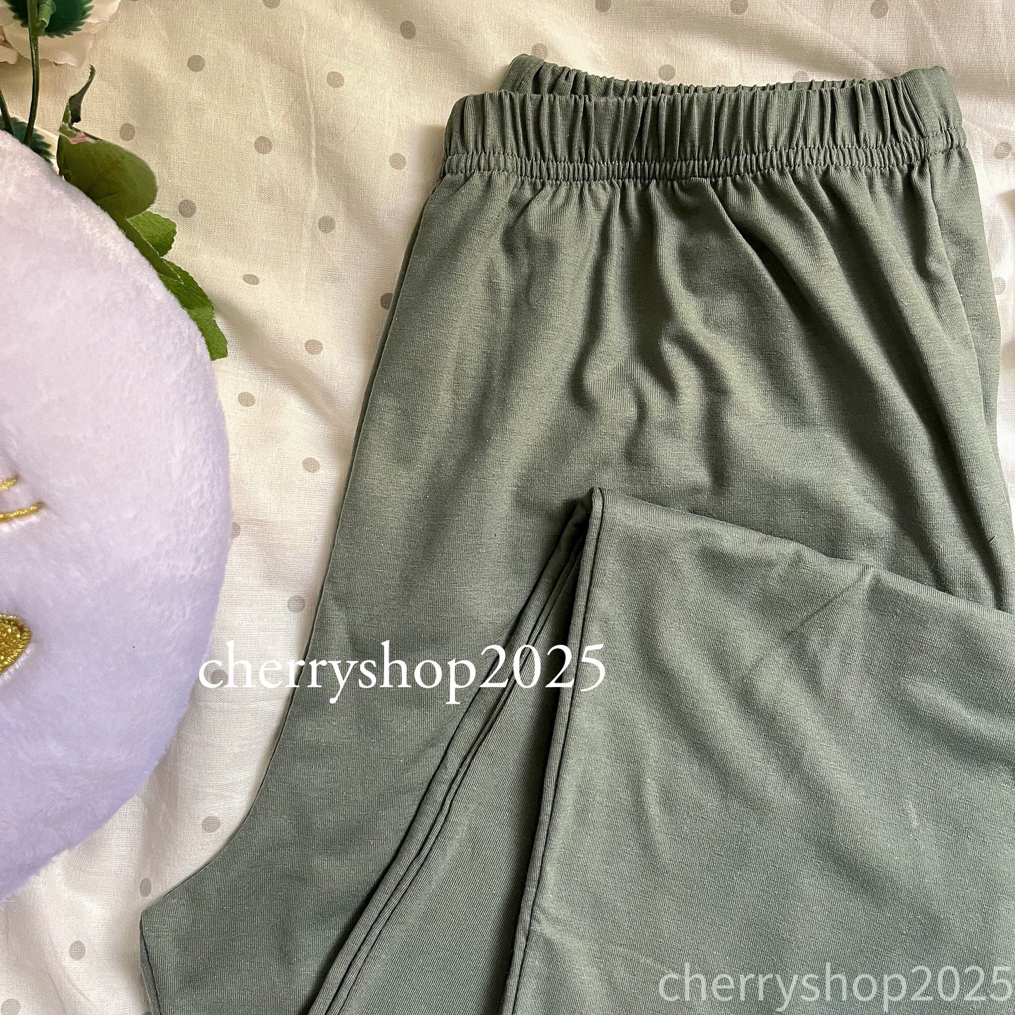 Olive Cotton Pants