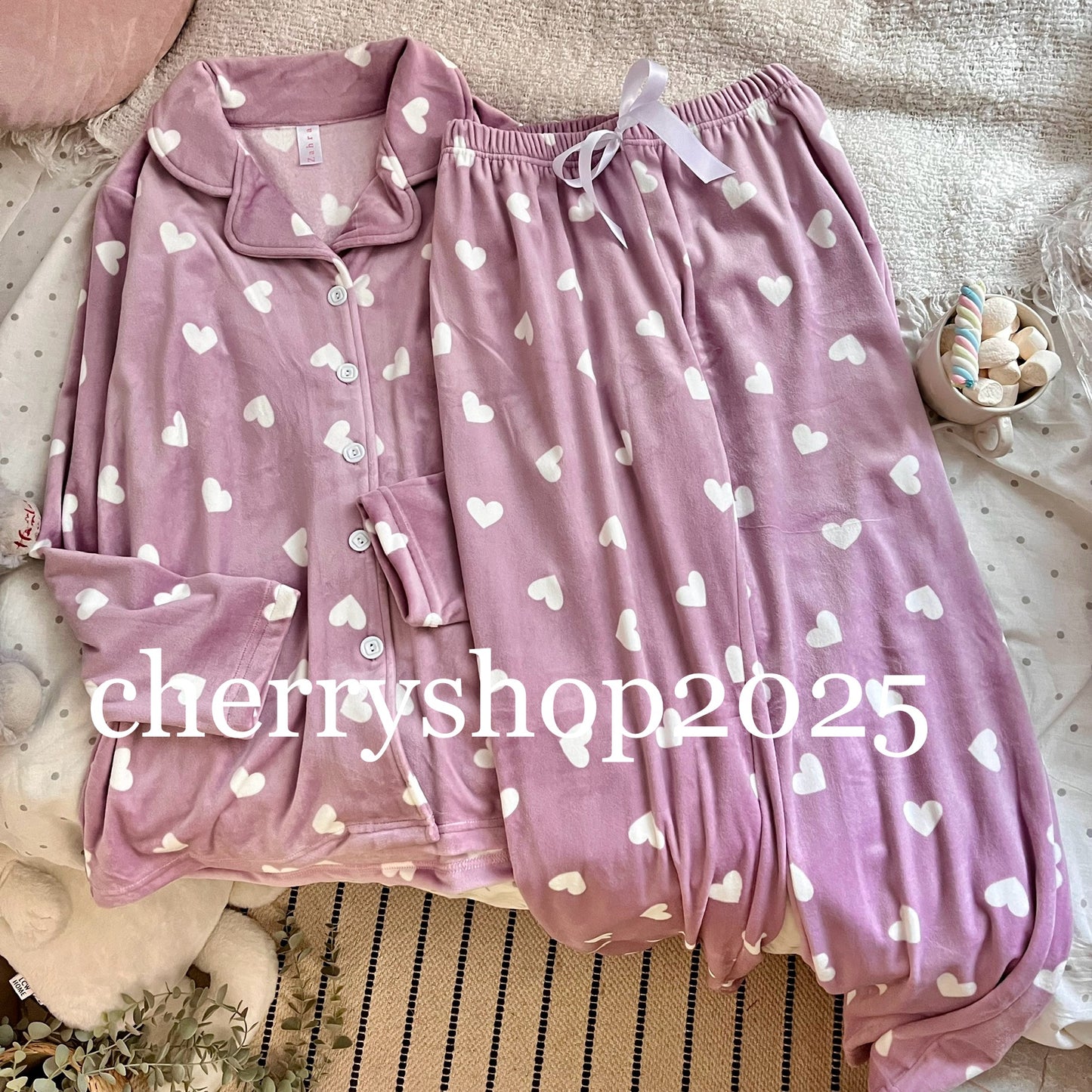 Lavender Hearts PJ