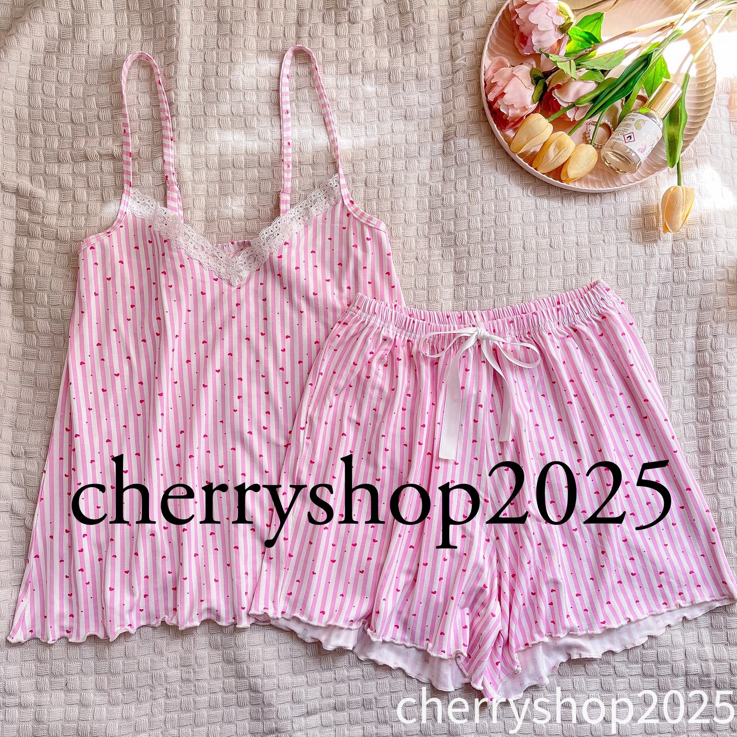 Stripped Pink Short Pj