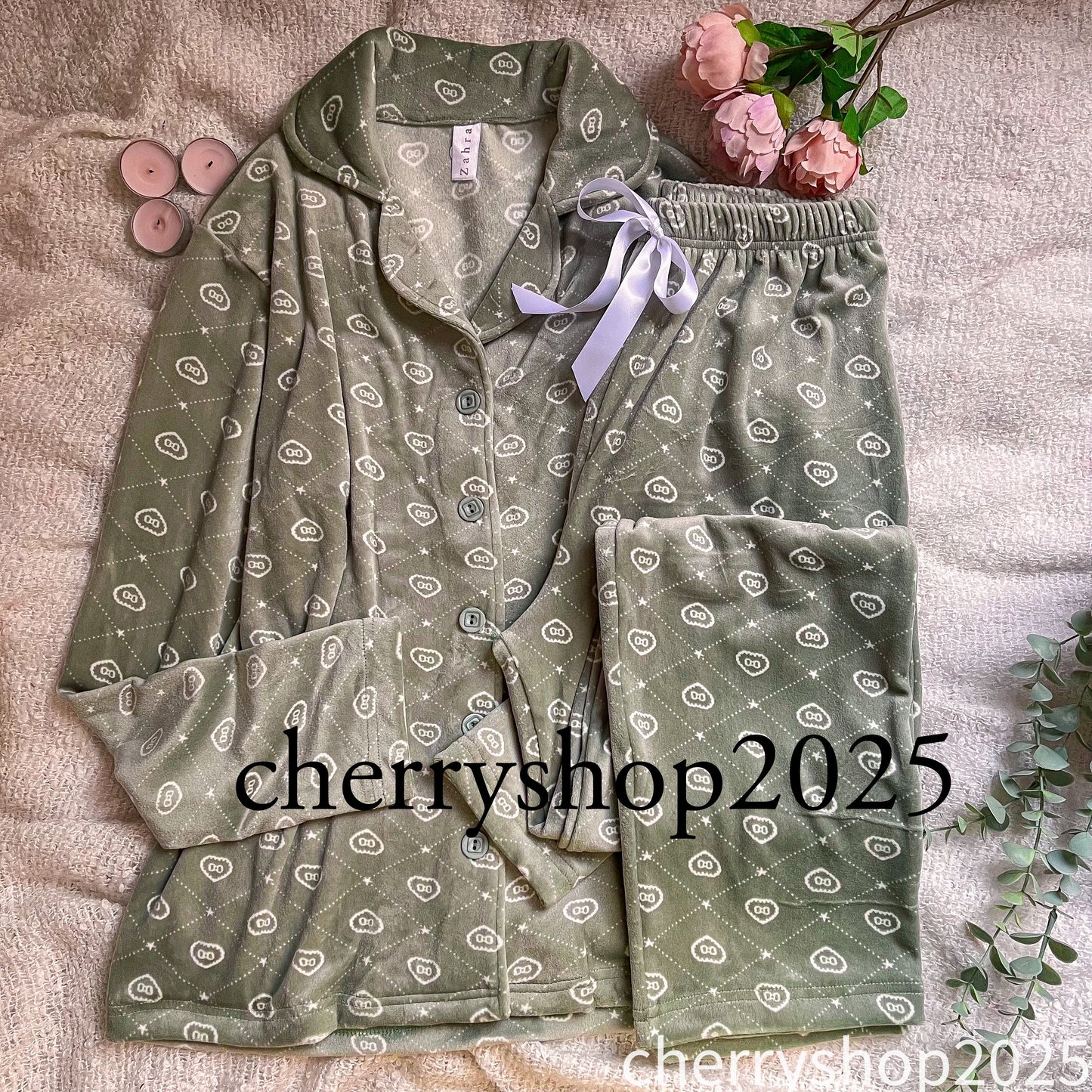 Olive Bow Pjs
