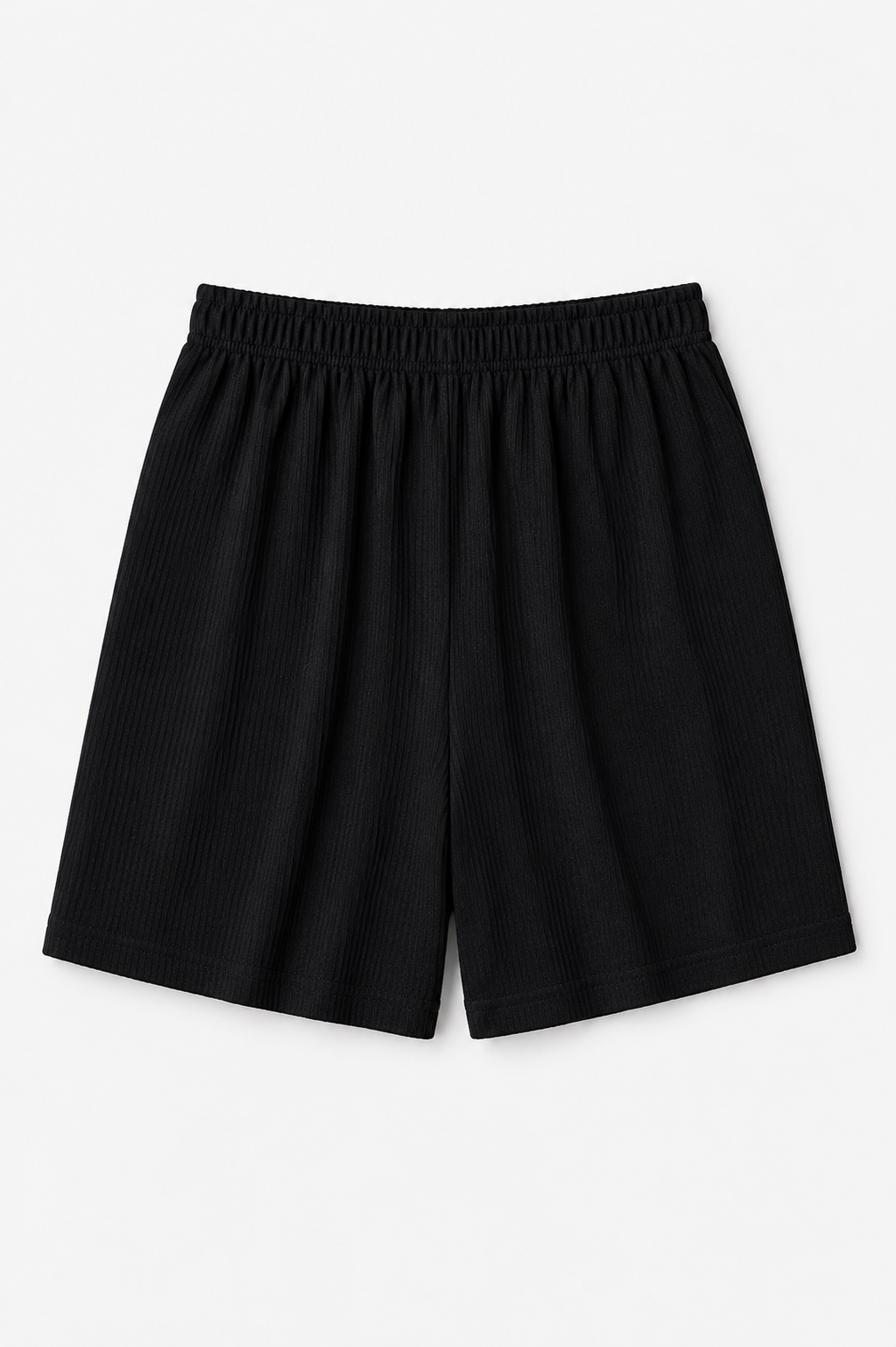Plain black shorts