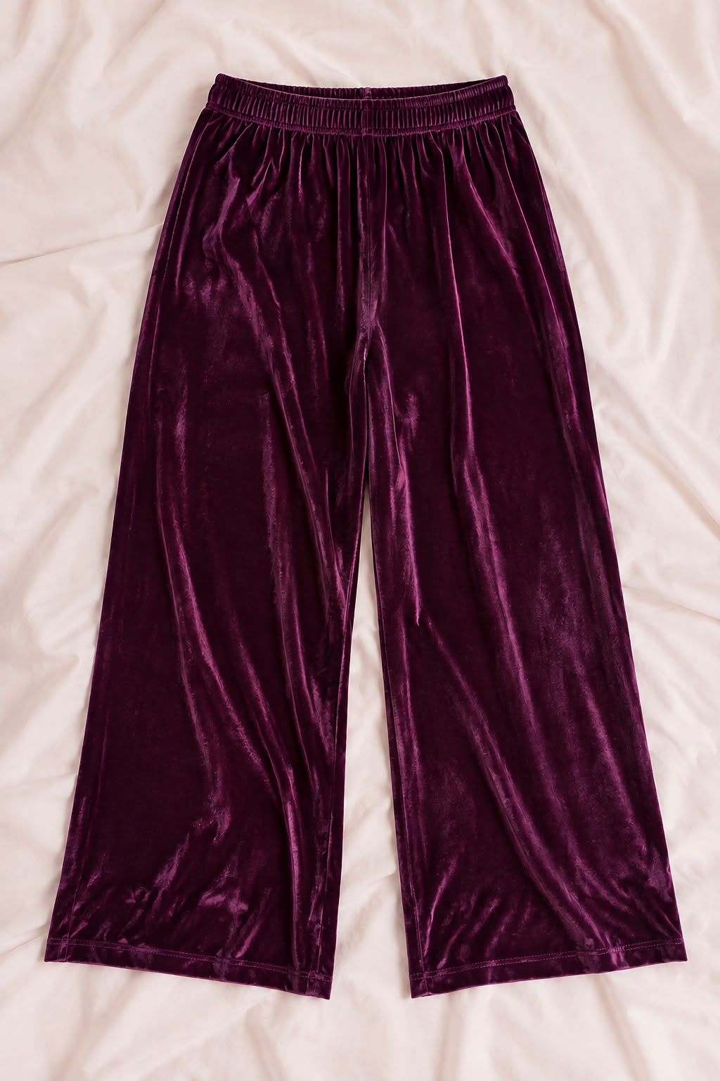 Purple velvet pants