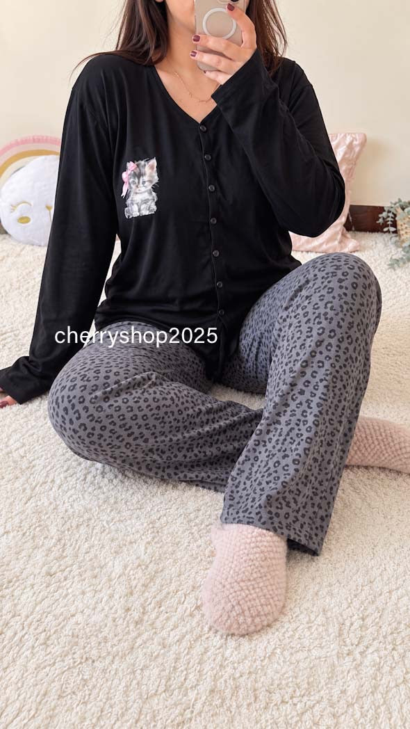 Fuchsia jacket autumn pajamas