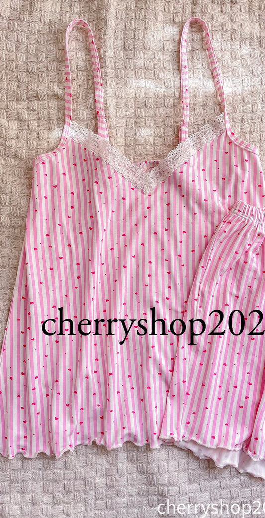 توب Stripped pink