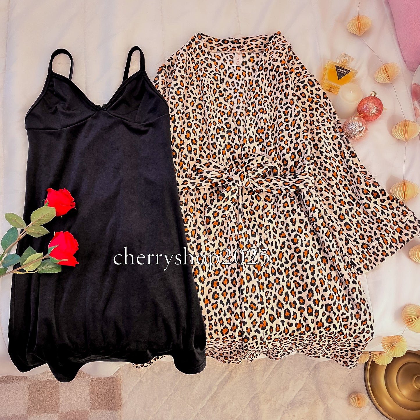 Leopard Kimono Robe Set