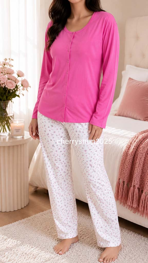 Pink flora pjs