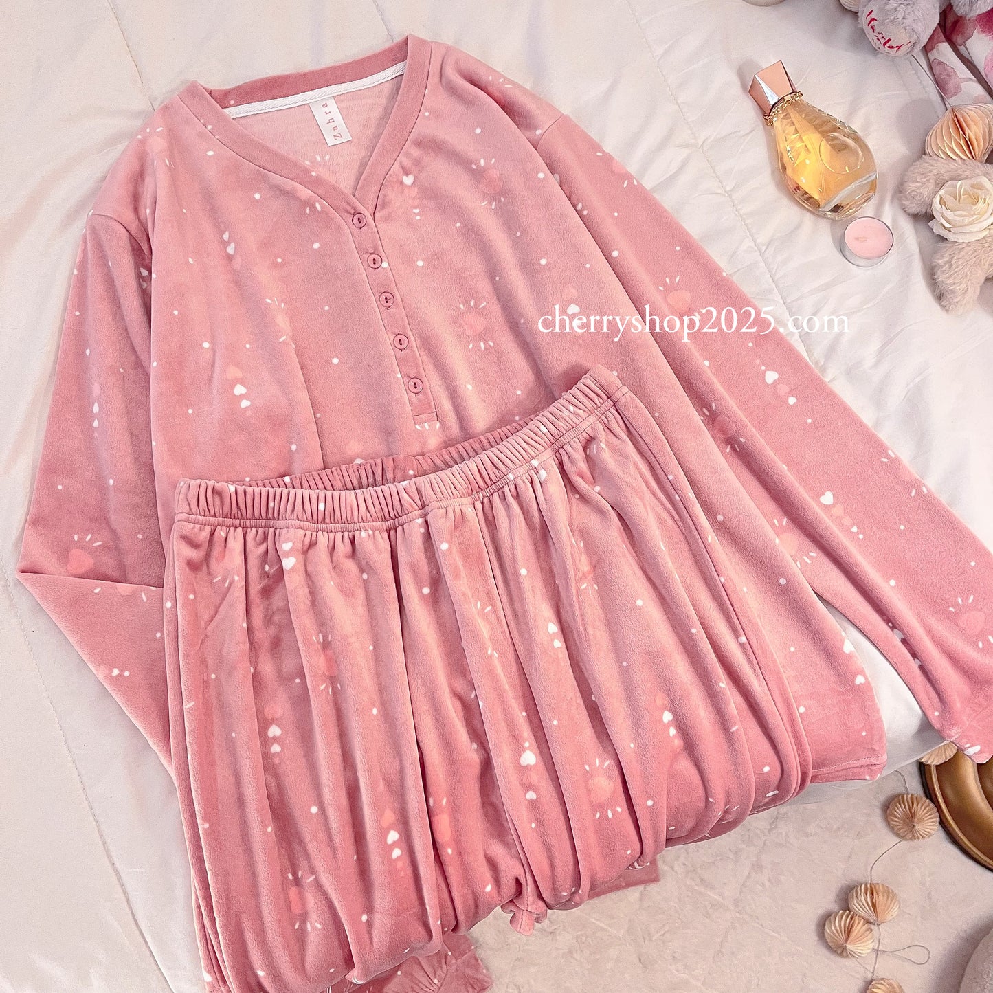 Pink Hearts Winter Pajamas