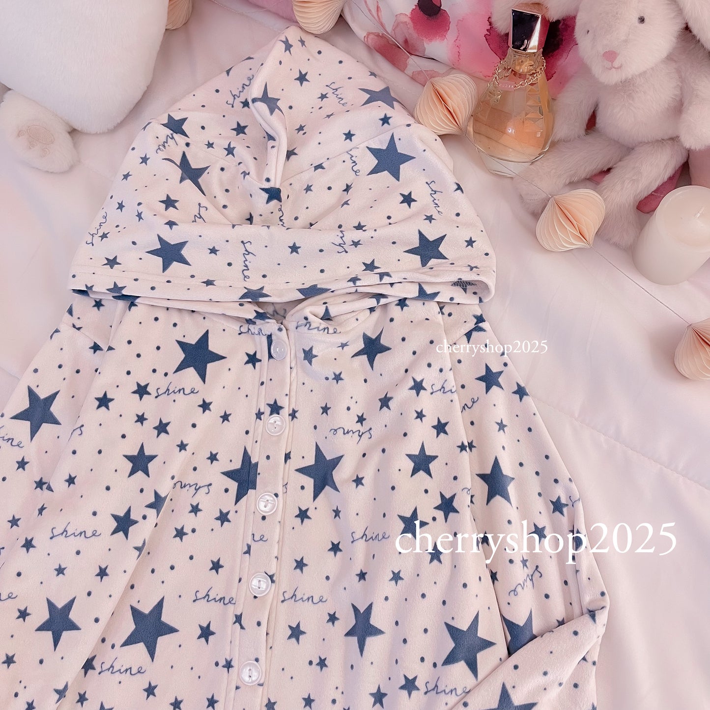 White Stars Blanketنايت شيرت