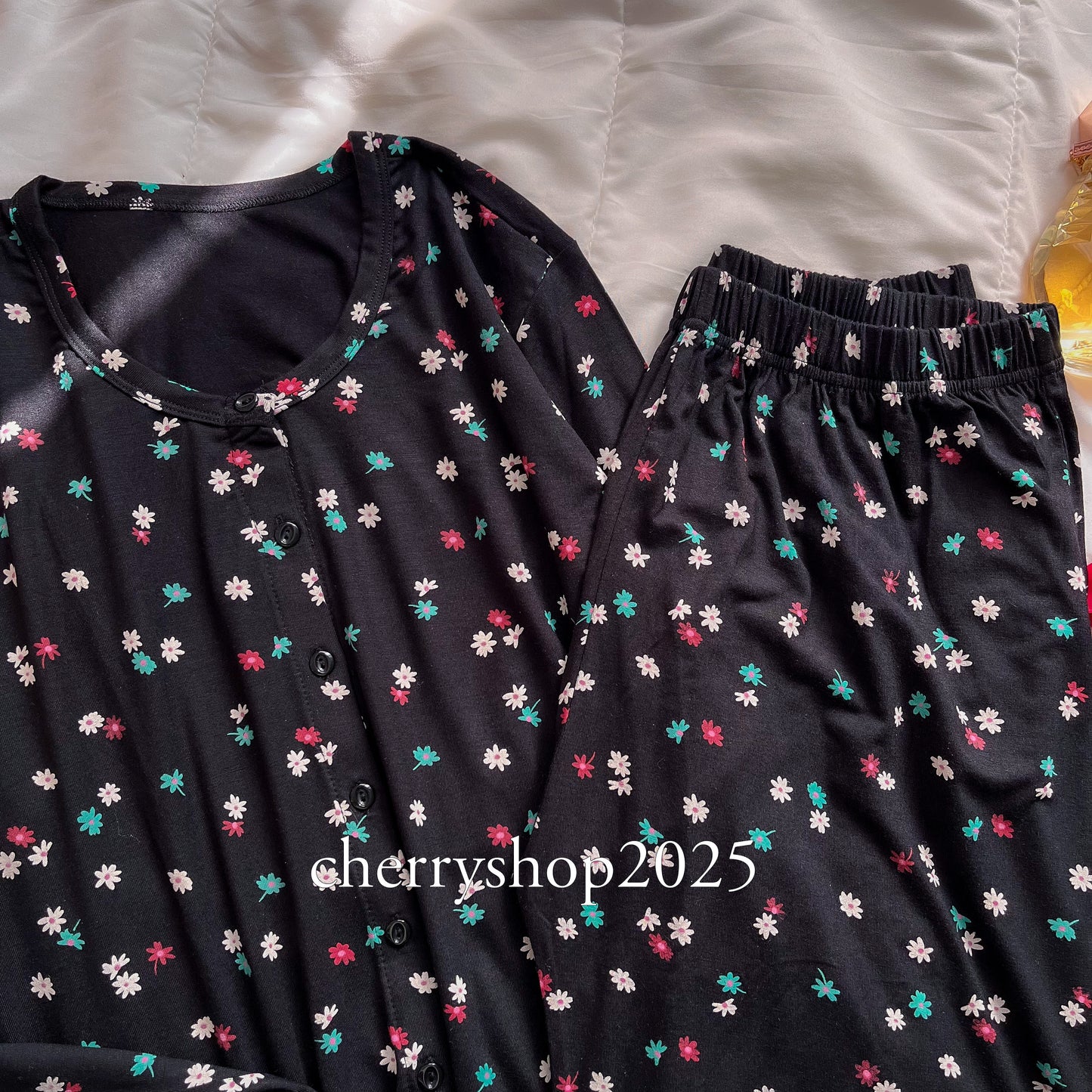 Flowers Black PJ